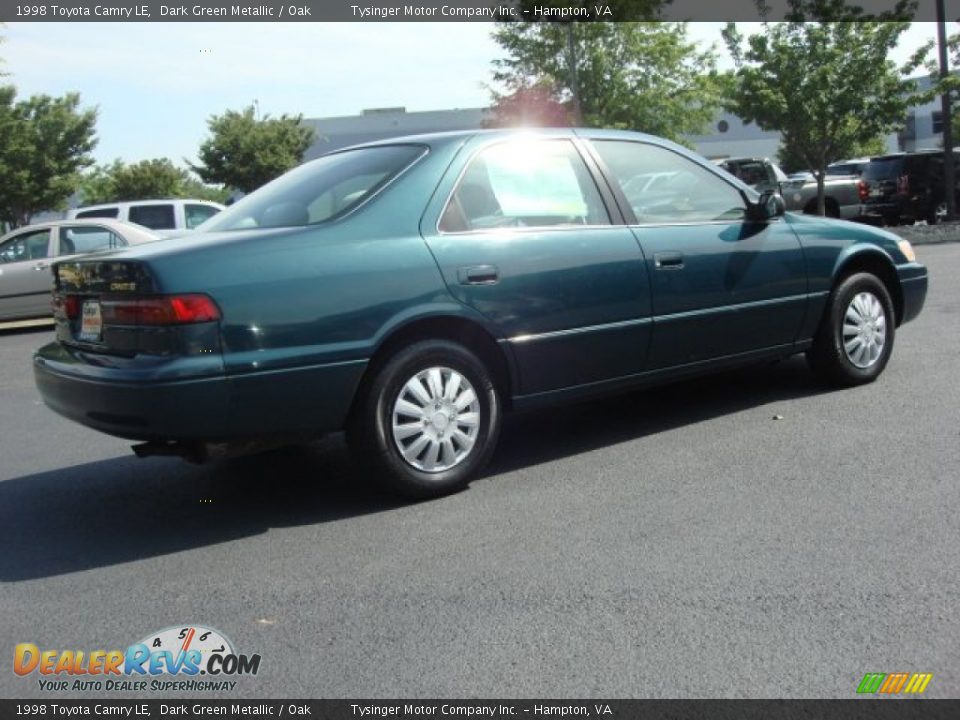 1998 Toyota Camry LE Dark Green Metallic / Oak Photo #5