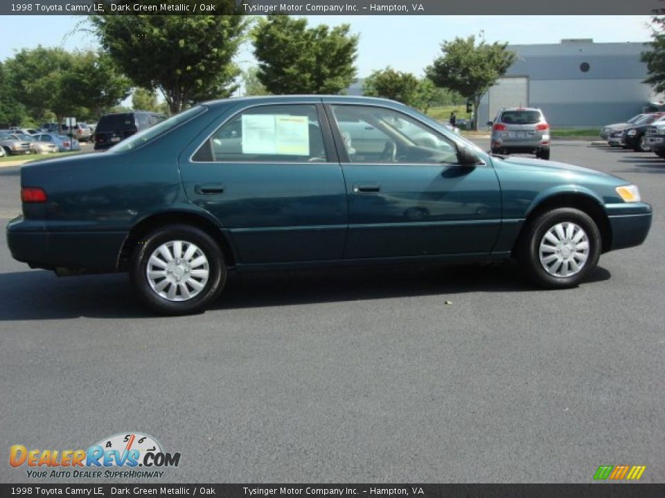 1998 Toyota Camry LE Dark Green Metallic / Oak Photo #6