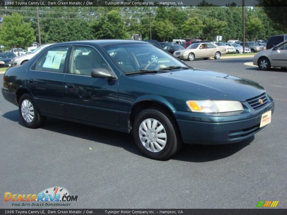 1998 Toyota Camry LE Dark Green Metallic / Oak Photo #7