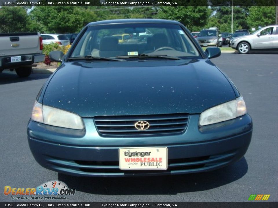 1998 Toyota Camry LE Dark Green Metallic / Oak Photo #8