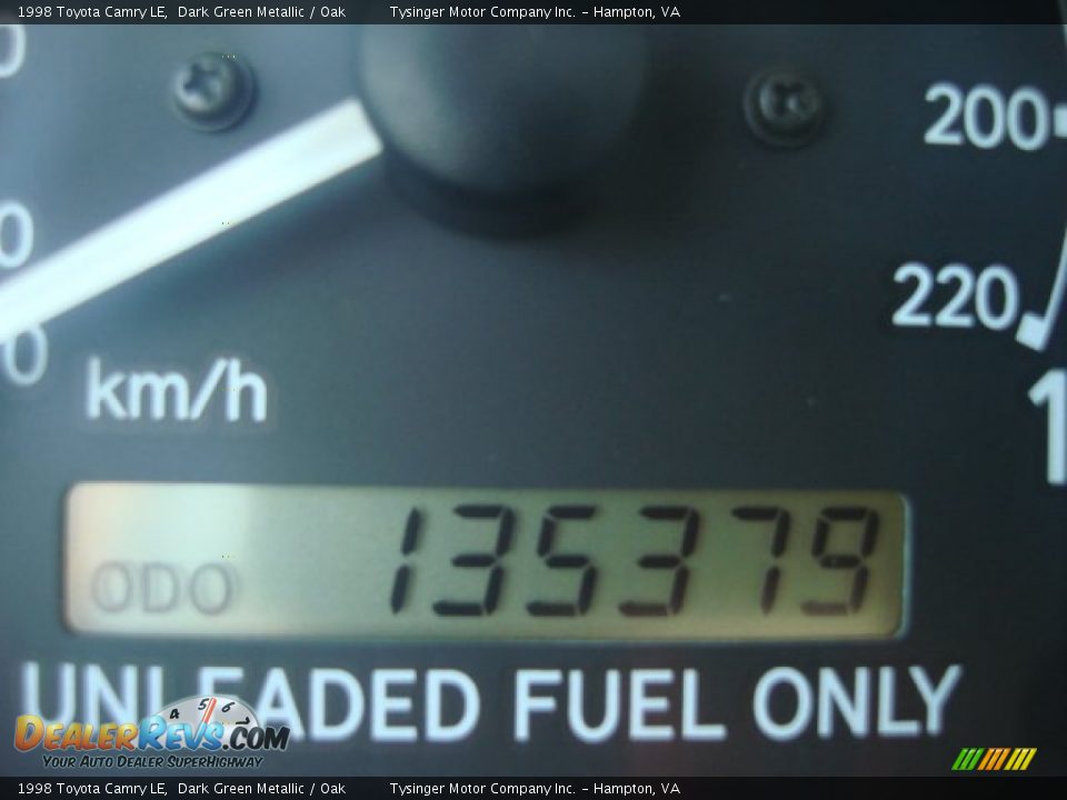1998 Toyota Camry LE Dark Green Metallic / Oak Photo #11