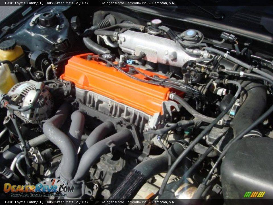 1998 Toyota Camry LE Dark Green Metallic / Oak Photo #15