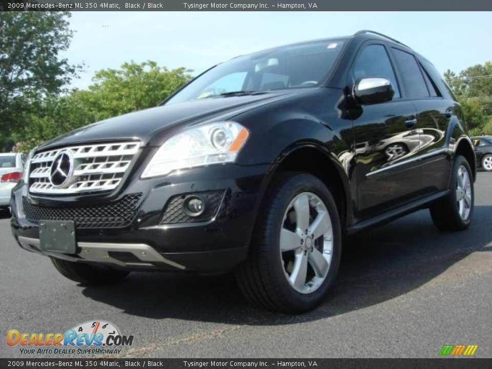 2009 Mercedes-Benz ML 350 4Matic Black / Black Photo #1