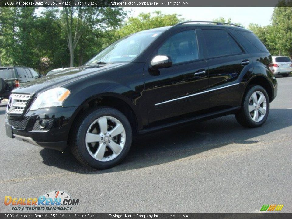 2009 Mercedes-Benz ML 350 4Matic Black / Black Photo #2