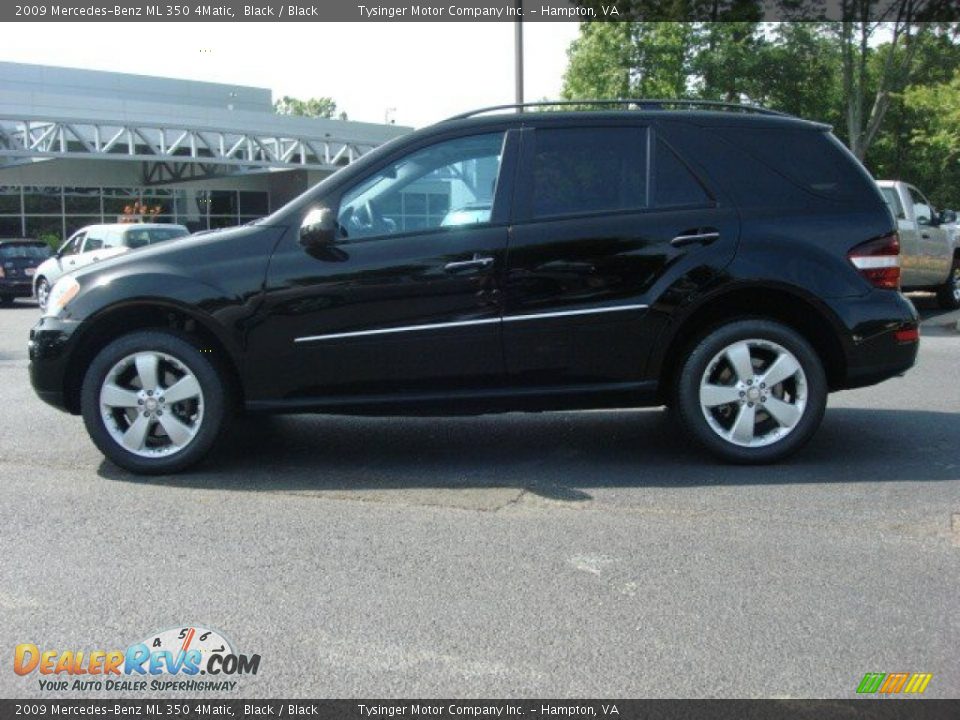 2009 Mercedes-Benz ML 350 4Matic Black / Black Photo #3