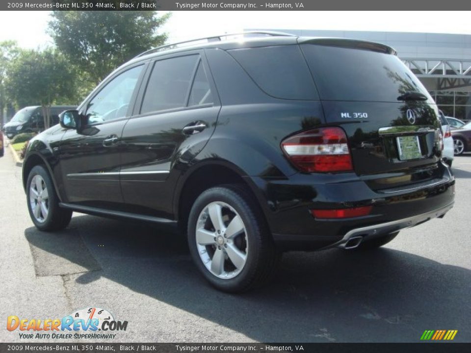 2009 Mercedes-Benz ML 350 4Matic Black / Black Photo #4
