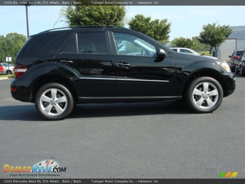 2009 Mercedes-Benz ML 350 4Matic Black / Black Photo #6