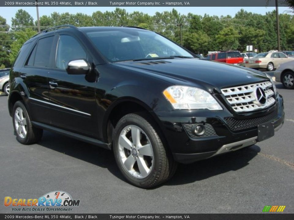 2009 Mercedes-Benz ML 350 4Matic Black / Black Photo #7