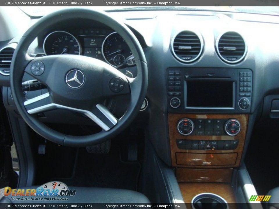 2009 Mercedes-Benz ML 350 4Matic Black / Black Photo #14