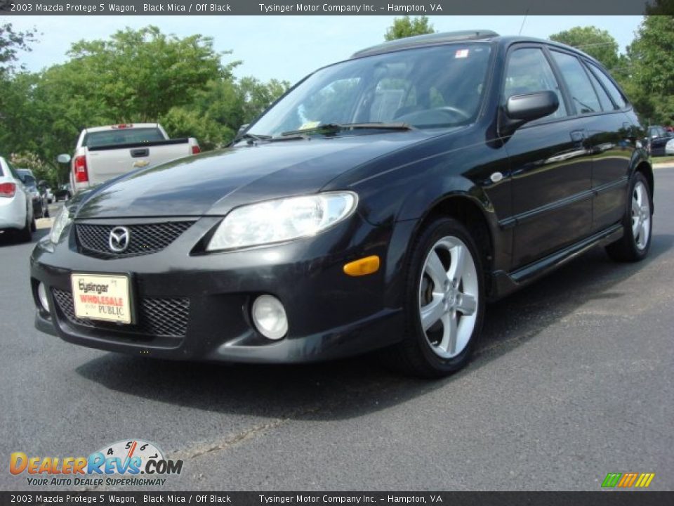 2003 Mazda Protege 5 Wagon Black Mica / Off Black Photo #1