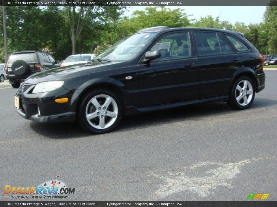 2003 Mazda Protege 5 Wagon Black Mica / Off Black Photo #2