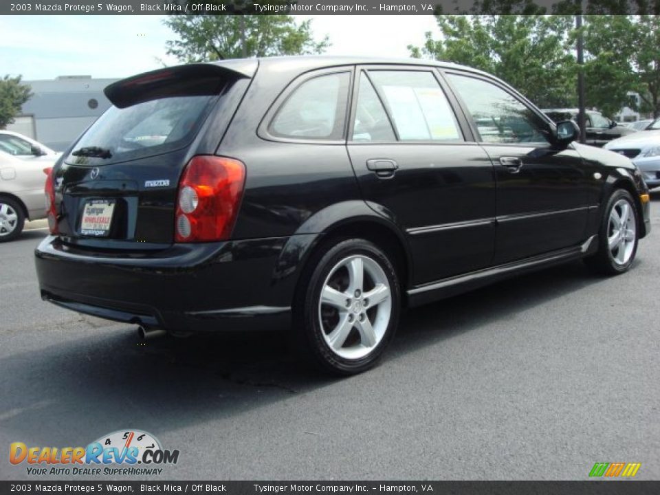 2003 Mazda Protege 5 Wagon Black Mica / Off Black Photo #5