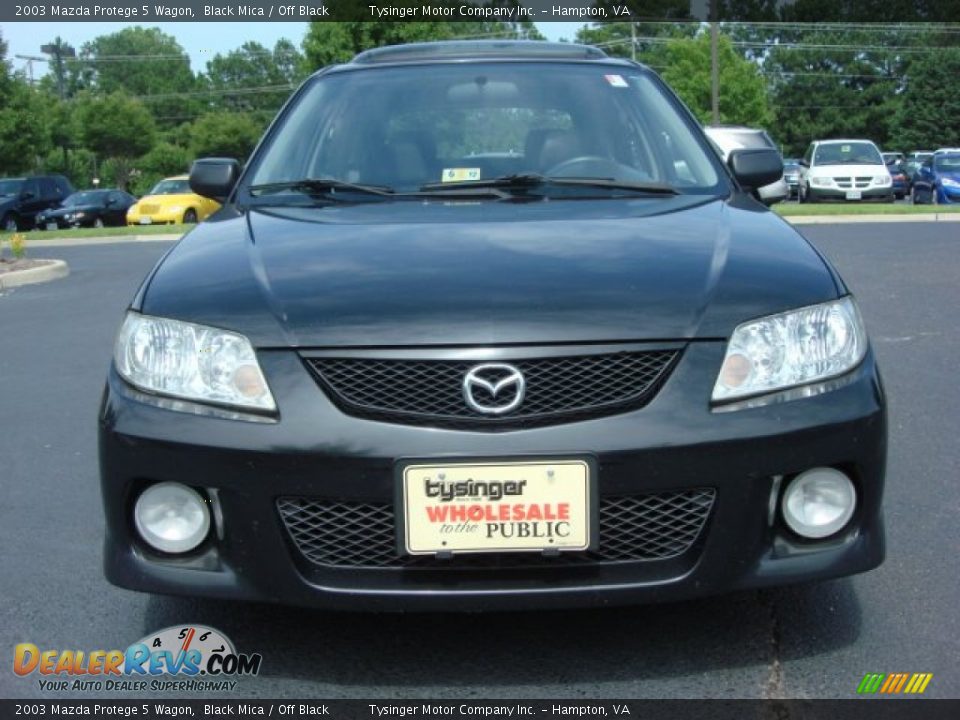 2003 Mazda Protege 5 Wagon Black Mica / Off Black Photo #8