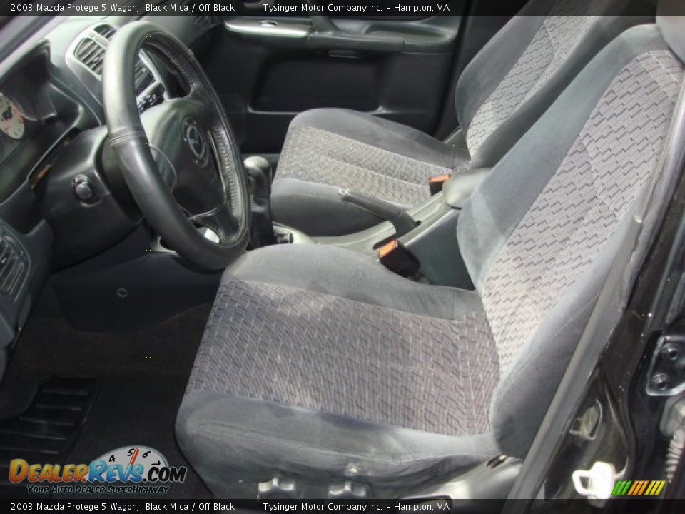 2003 Mazda Protege 5 Wagon Black Mica / Off Black Photo #9