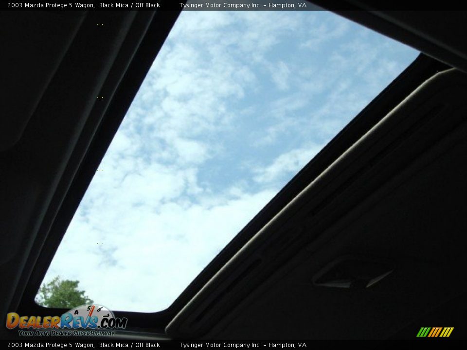 2003 Mazda Protege 5 Wagon Black Mica / Off Black Photo #12