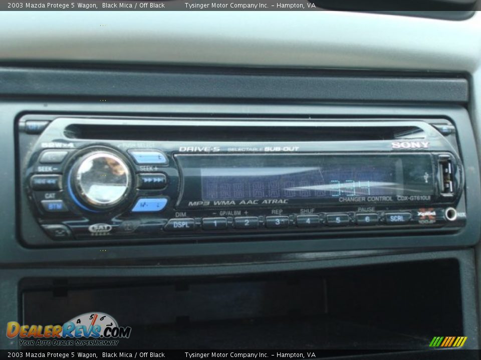 2003 Mazda Protege 5 Wagon Black Mica / Off Black Photo #14