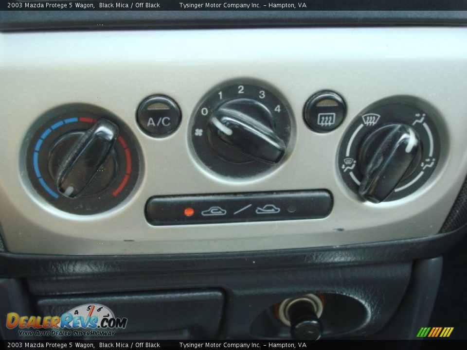 2003 Mazda Protege 5 Wagon Black Mica / Off Black Photo #15