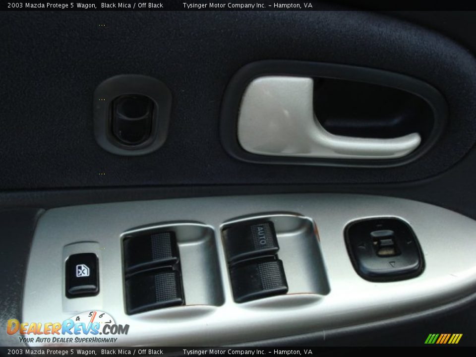 2003 Mazda Protege 5 Wagon Black Mica / Off Black Photo #17