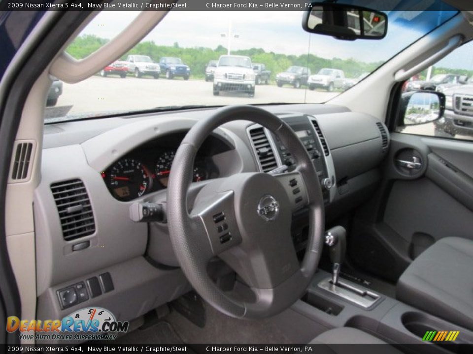 2009 Nissan Xterra S 4x4 Navy Blue Metallic / Graphite/Steel Photo #10