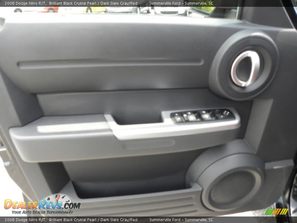 2008 Dodge Nitro R/T Brilliant Black Crystal Pearl / Dark Slate Gray/Red Photo #6