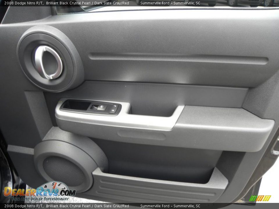 2008 Dodge Nitro R/T Brilliant Black Crystal Pearl / Dark Slate Gray/Red Photo #10