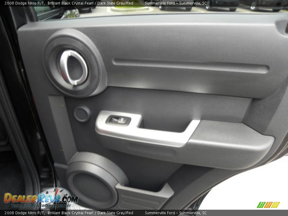2008 Dodge Nitro R/T Brilliant Black Crystal Pearl / Dark Slate Gray/Red Photo #12