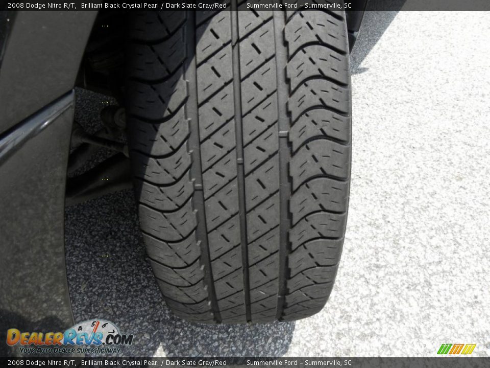 2008 Dodge Nitro R/T Brilliant Black Crystal Pearl / Dark Slate Gray/Red Photo #19