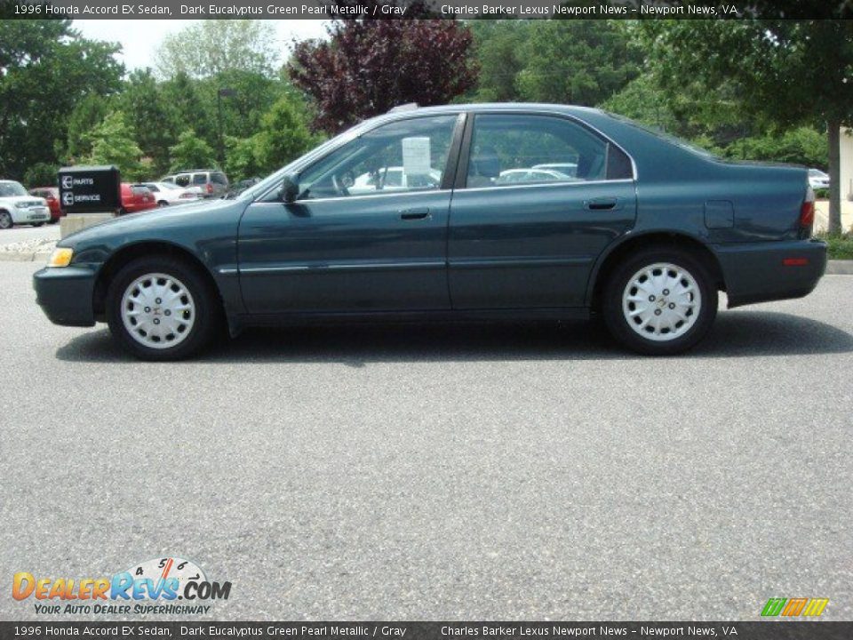 1996 Honda Accord EX Sedan Dark Eucalyptus Green Pearl Metallic / Gray Photo #6