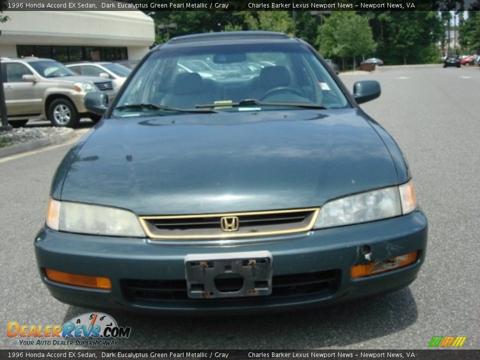 1996 Honda Accord EX Sedan Dark Eucalyptus Green Pearl Metallic / Gray Photo #8