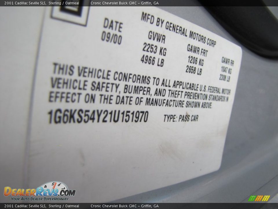 2001 Cadillac Seville SLS Sterling / Oatmeal Photo #21