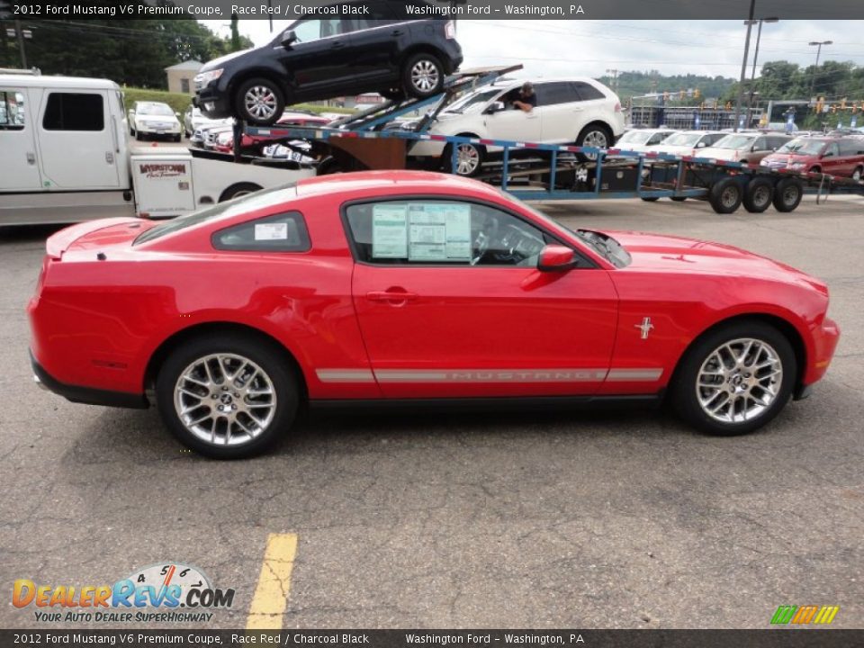 2012 Ford Mustang V6 Premium Coupe Race Red / Charcoal Black Photo #5