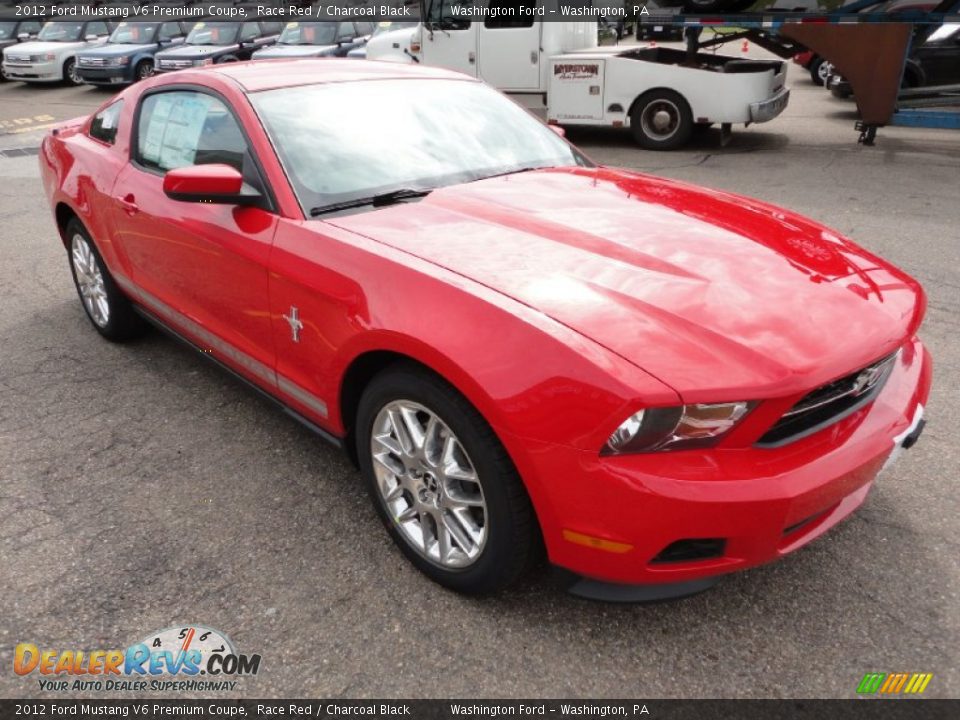 2012 Ford Mustang V6 Premium Coupe Race Red / Charcoal Black Photo #6