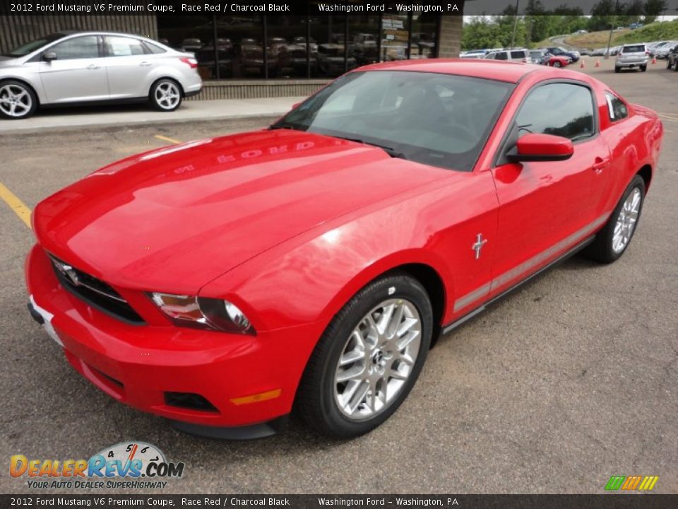 2012 Ford Mustang V6 Premium Coupe Race Red / Charcoal Black Photo #8