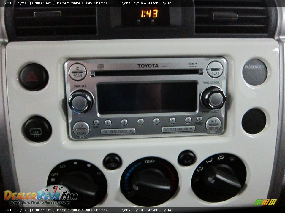 2011 Toyota FJ Cruiser 4WD Iceberg White / Dark Charcoal Photo #7
