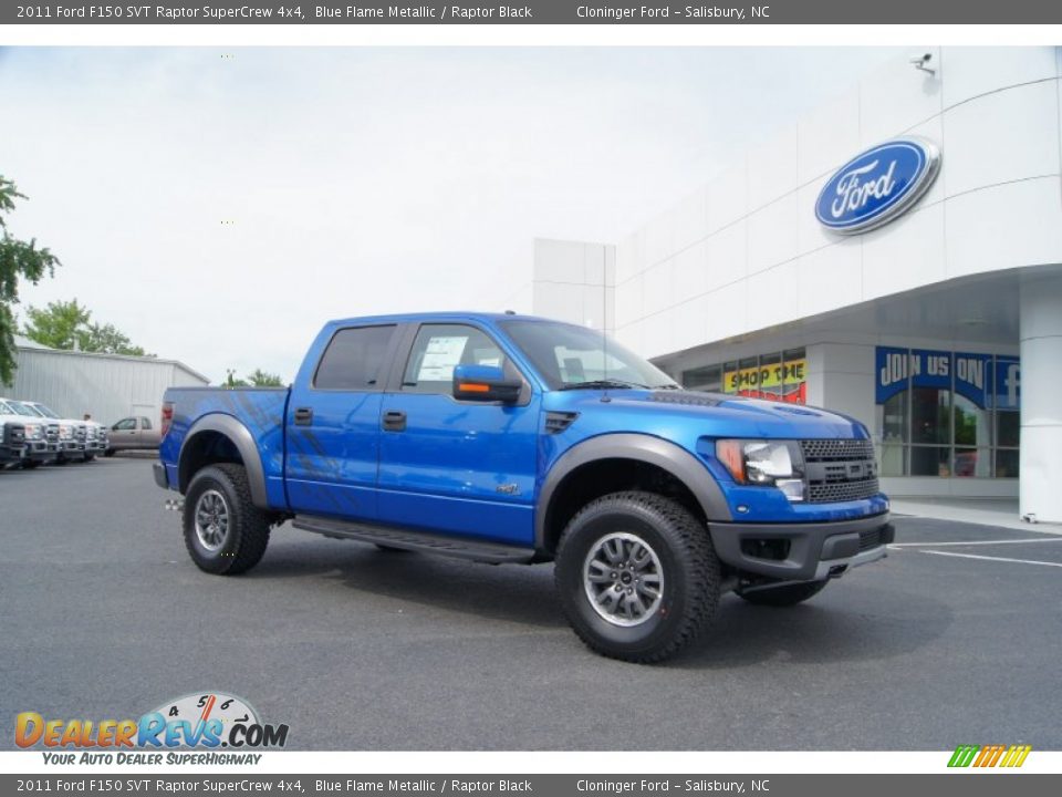 2011 Ford F150 SVT Raptor SuperCrew 4x4 Blue Flame Metallic / Raptor Black Photo #1