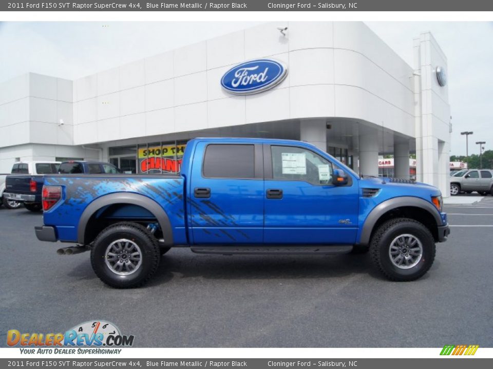 2011 Ford F150 SVT Raptor SuperCrew 4x4 Blue Flame Metallic / Raptor Black Photo #2