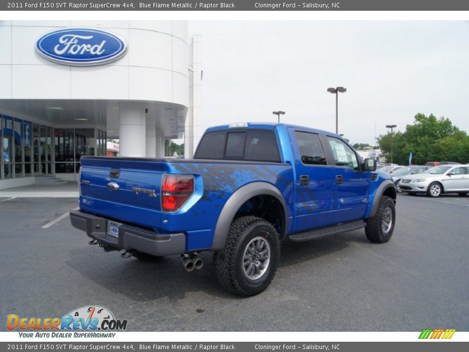 2011 Ford F150 SVT Raptor SuperCrew 4x4 Blue Flame Metallic / Raptor Black Photo #3