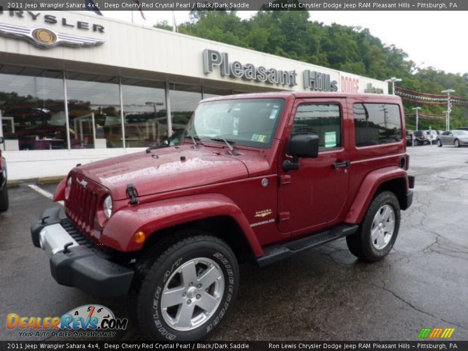 2011 Jeep Wrangler Sahara 4x4 Deep Cherry Red Crystal Pearl / Black/Dark Saddle Photo #1