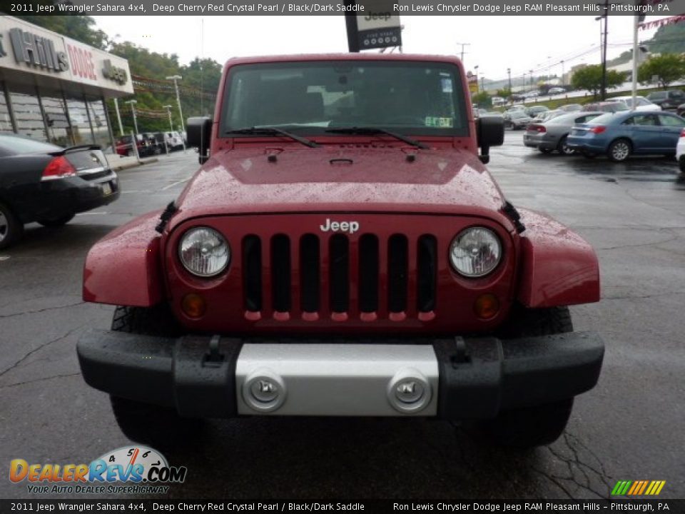 2011 Jeep Wrangler Sahara 4x4 Deep Cherry Red Crystal Pearl / Black/Dark Saddle Photo #8