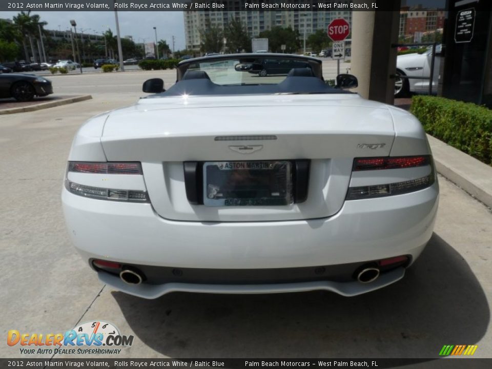 2012 Aston Martin Virage Volante Rolls Royce Arctica White / Baltic Blue Photo #9