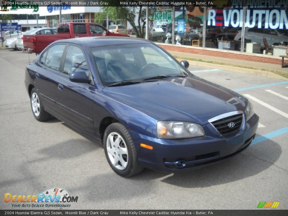 2004 Hyundai Elantra GLS Sedan Moonlit Blue / Dark Gray Photo #1