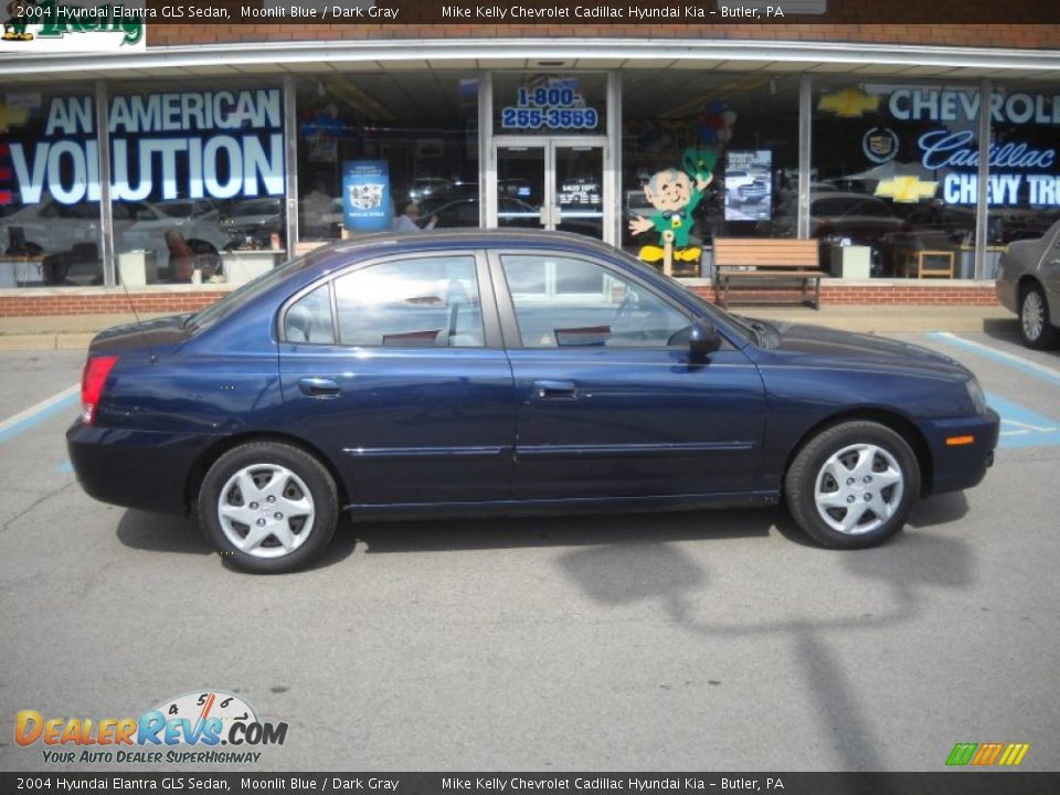 2004 Hyundai Elantra GLS Sedan Moonlit Blue / Dark Gray Photo #2