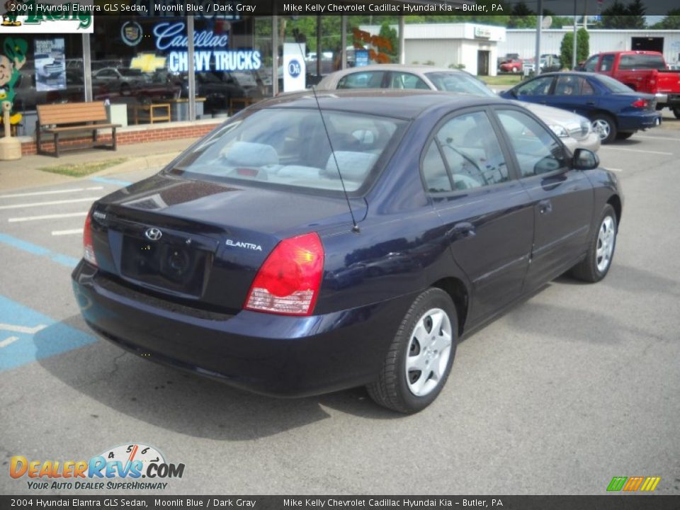 2004 Hyundai Elantra GLS Sedan Moonlit Blue / Dark Gray Photo #3
