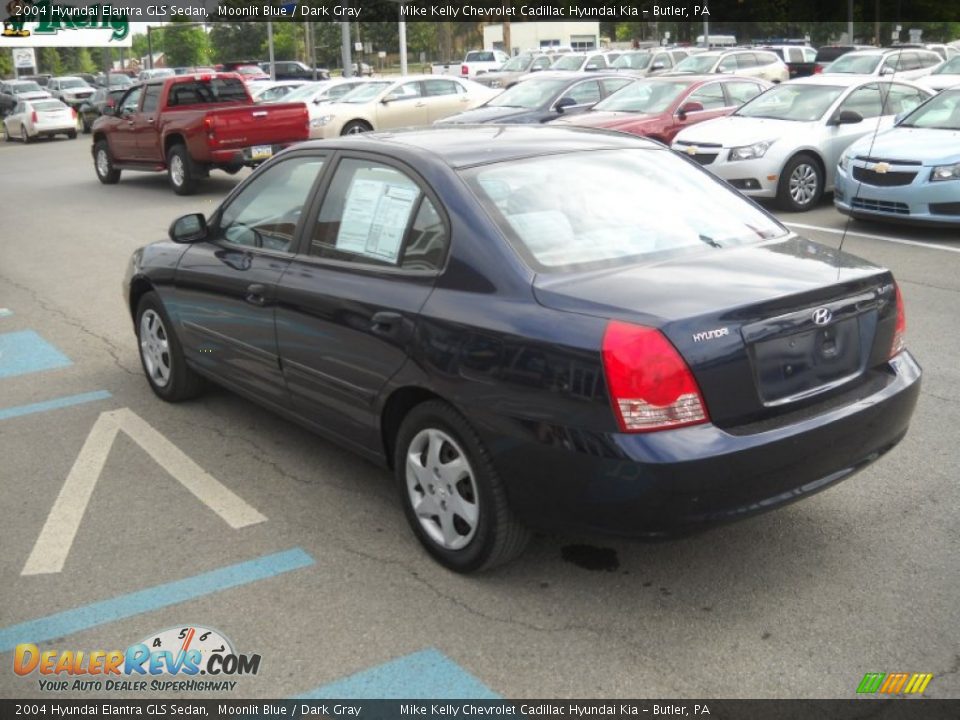 2004 Hyundai Elantra GLS Sedan Moonlit Blue / Dark Gray Photo #5