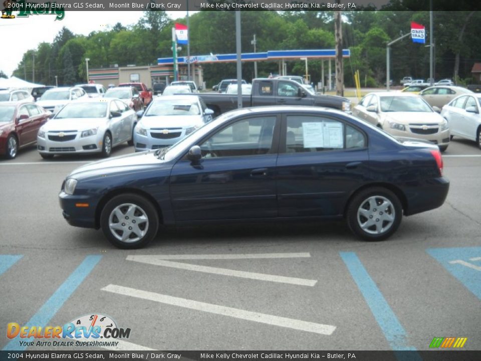 2004 Hyundai Elantra GLS Sedan Moonlit Blue / Dark Gray Photo #6