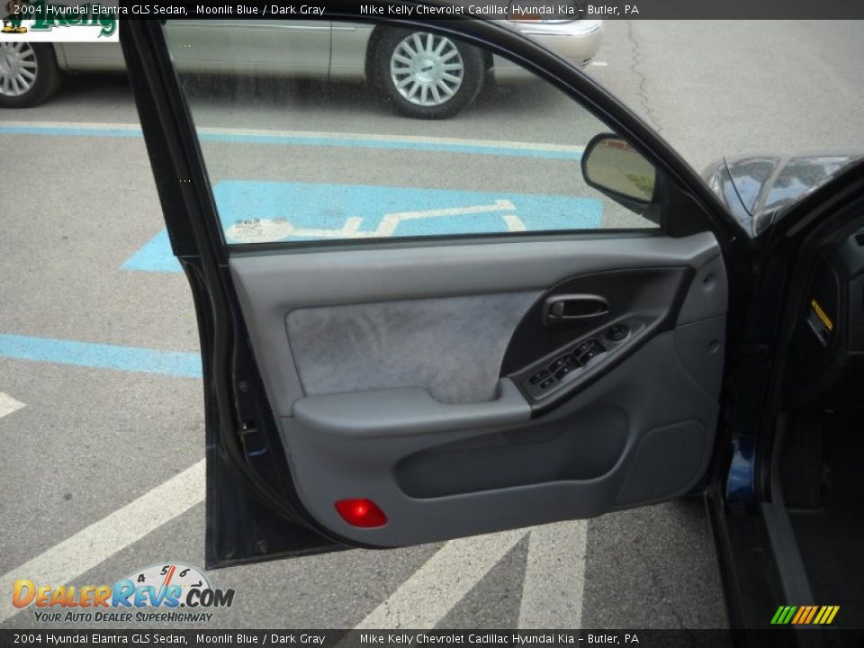 2004 Hyundai Elantra GLS Sedan Moonlit Blue / Dark Gray Photo #8