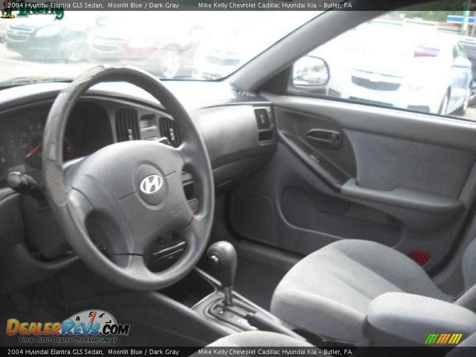 2004 Hyundai Elantra GLS Sedan Moonlit Blue / Dark Gray Photo #9