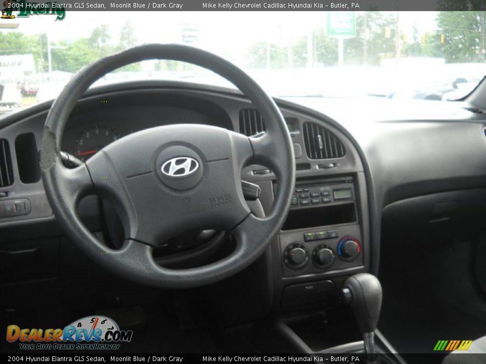 2004 Hyundai Elantra GLS Sedan Moonlit Blue / Dark Gray Photo #13