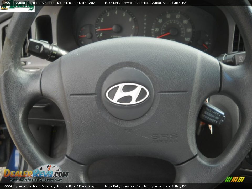 2004 Hyundai Elantra GLS Sedan Moonlit Blue / Dark Gray Photo #19