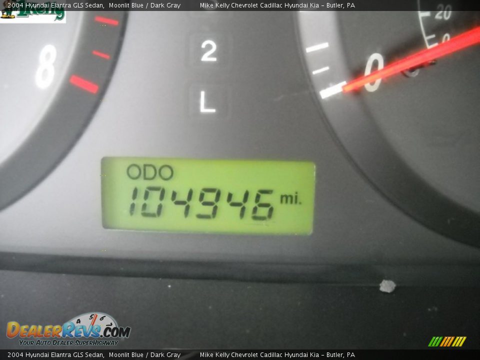 2004 Hyundai Elantra GLS Sedan Moonlit Blue / Dark Gray Photo #20